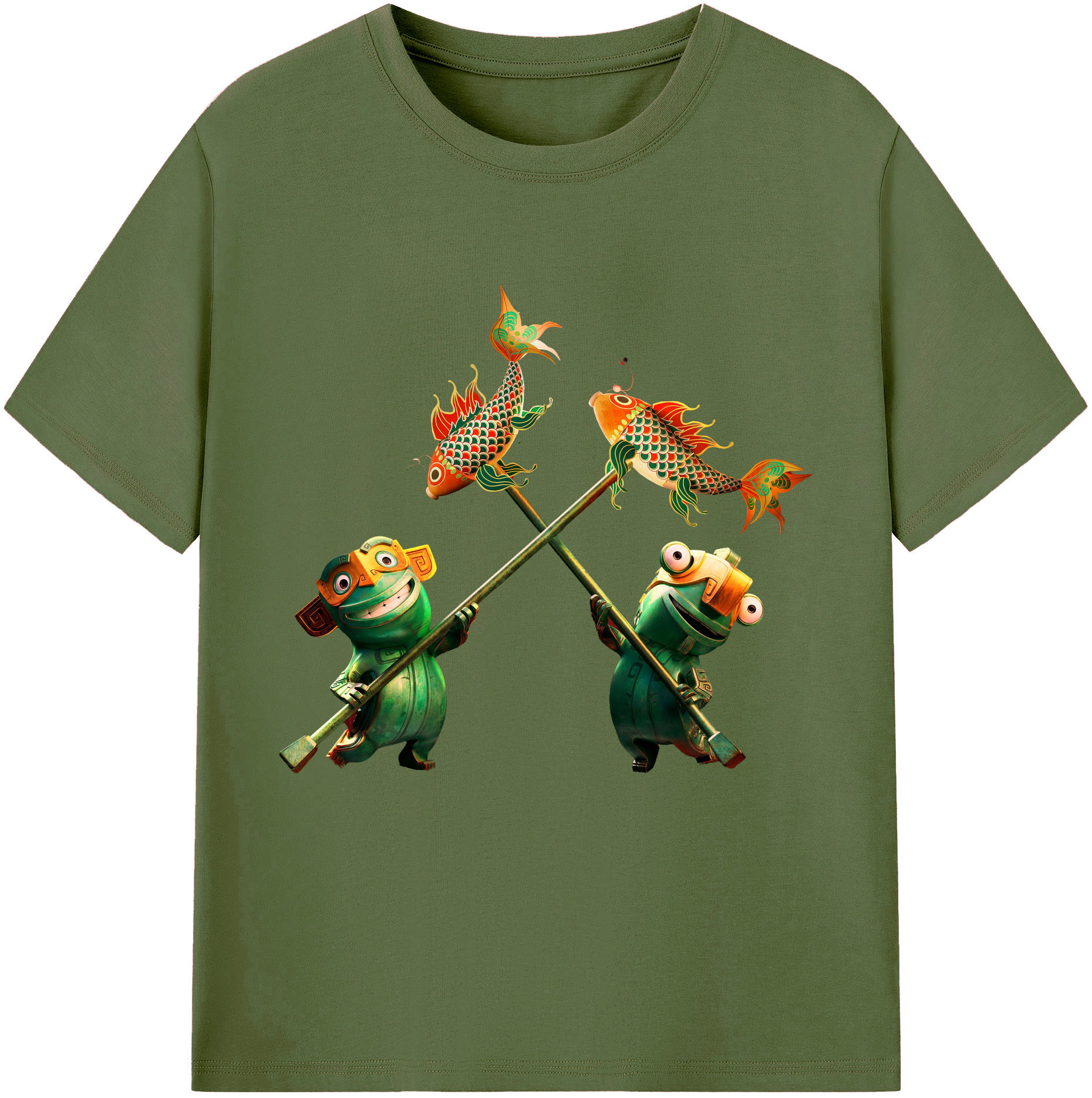（画像用） Ne Zha 2 ナタ 魔童の大暴れ 綿100％半袖Tシャツ（フロントプリント）